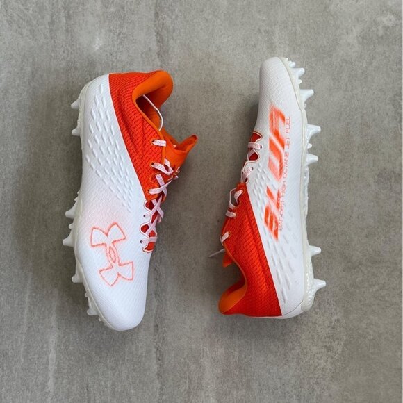 Under Armour White and Orange Athletic Shoes - Picture 2 of 11